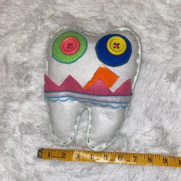 Tooth Fairy Pillow Monster Themed Colorful Boys Girls Unisex - Picture 2 of 3